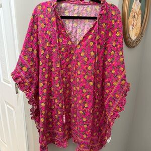 Anthropologie Farm Rio Fruit Dots Coverup Dress- Lg